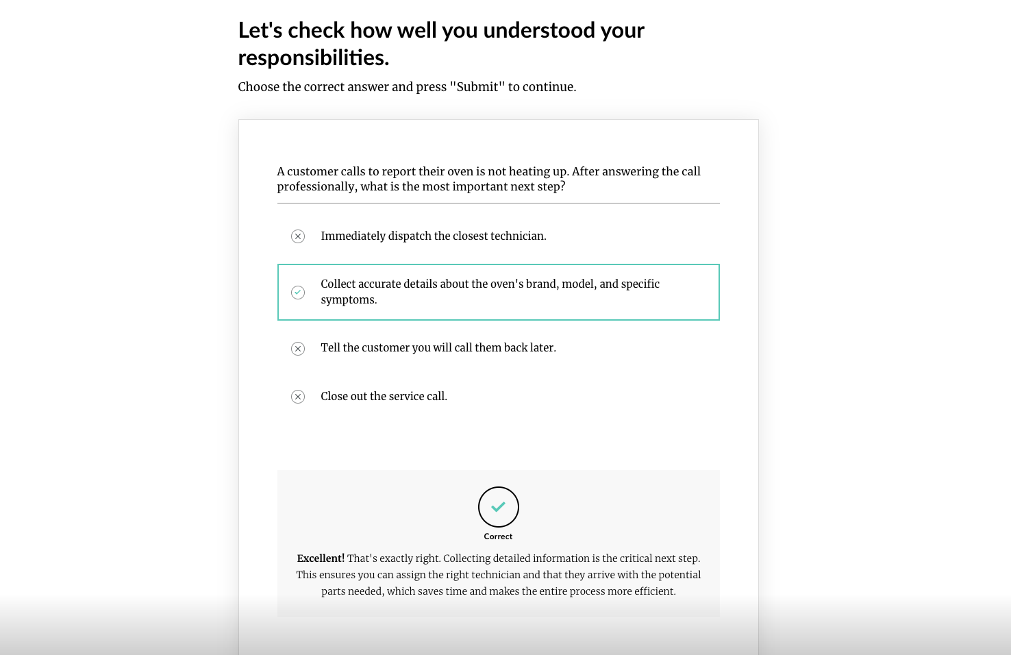 Dispatcher Multiple Choice Question